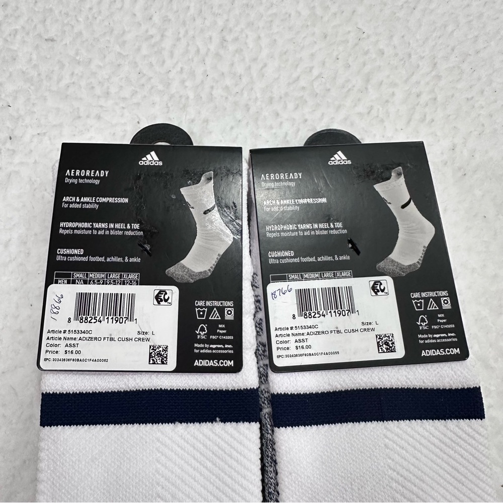White Adidas Adizero Socks - Picture 8 of 8